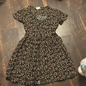 Black floral dress women’s size extra small